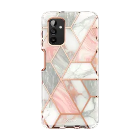 Hybrid Pattern Design Galaxy A13 Cosmo Case - Marble Pink