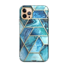 Grip Texture Modern Frame iPhone 12 Pro Cosmo Case - Ocean Blue