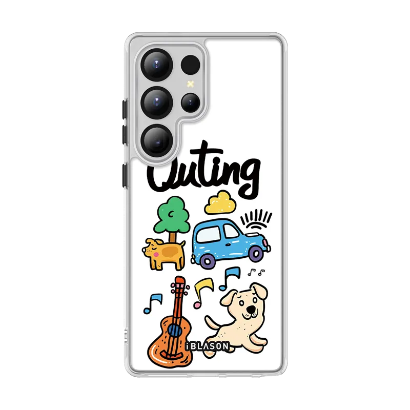 Galaxy S25 Ultra Halo MagSafe Cute Phone Case -Outing Pocket Safe Soft touch layer