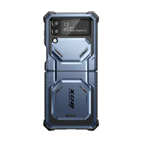 Galaxy Z Flip4 Armorbox - Metallic Blue Protective Detail Grip Enhanced