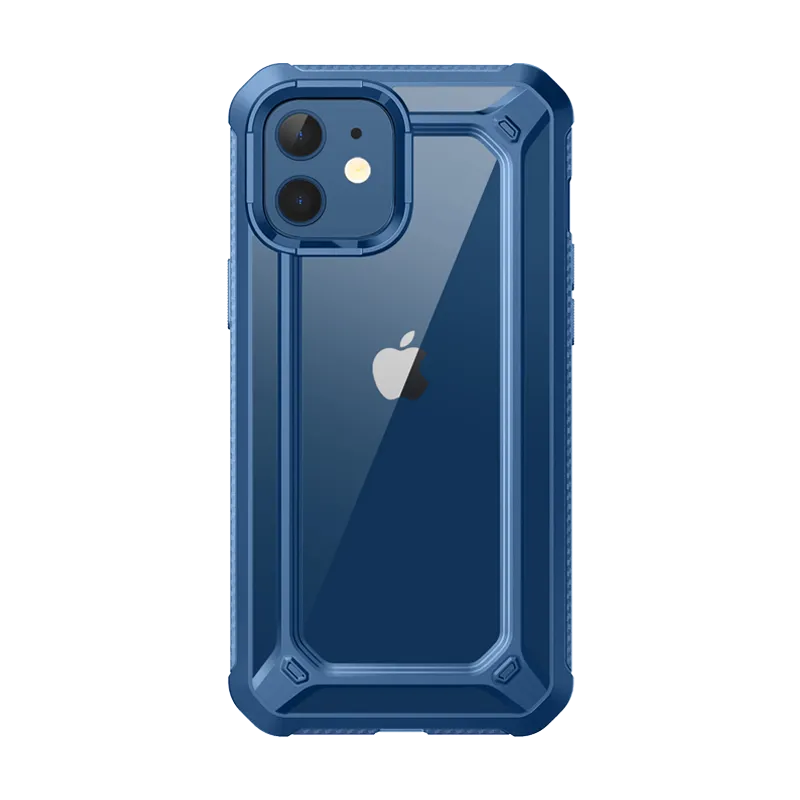 iPhone 12 mini 5.4 inch Unicorn Beetle Exo Clear Case-Blue Clear Frame