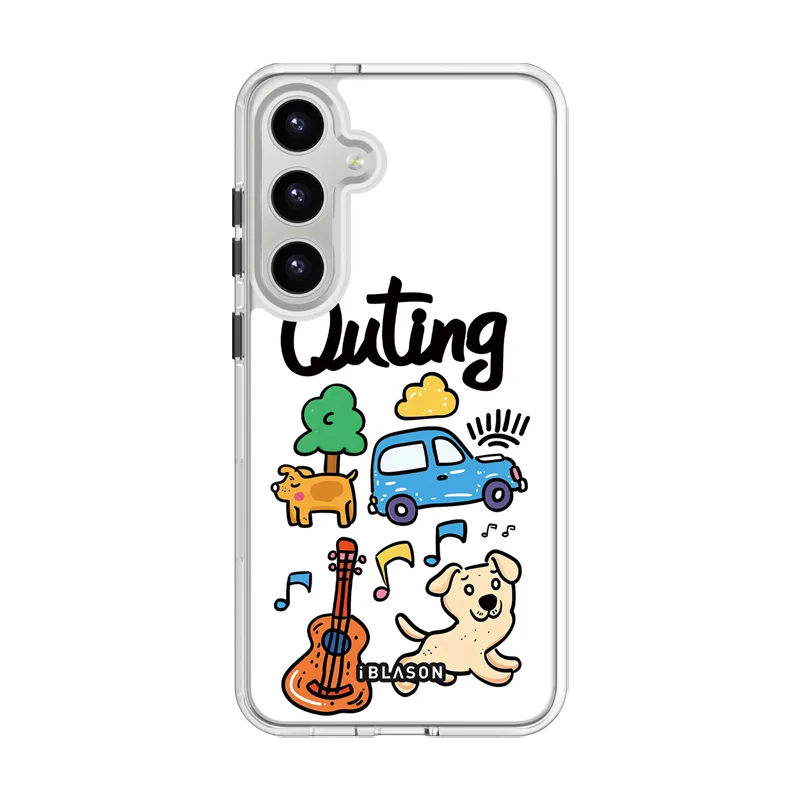 Galaxy S24 Plus Halo MagSafe Cute Phone Case -Outing Hybrid Build Texture