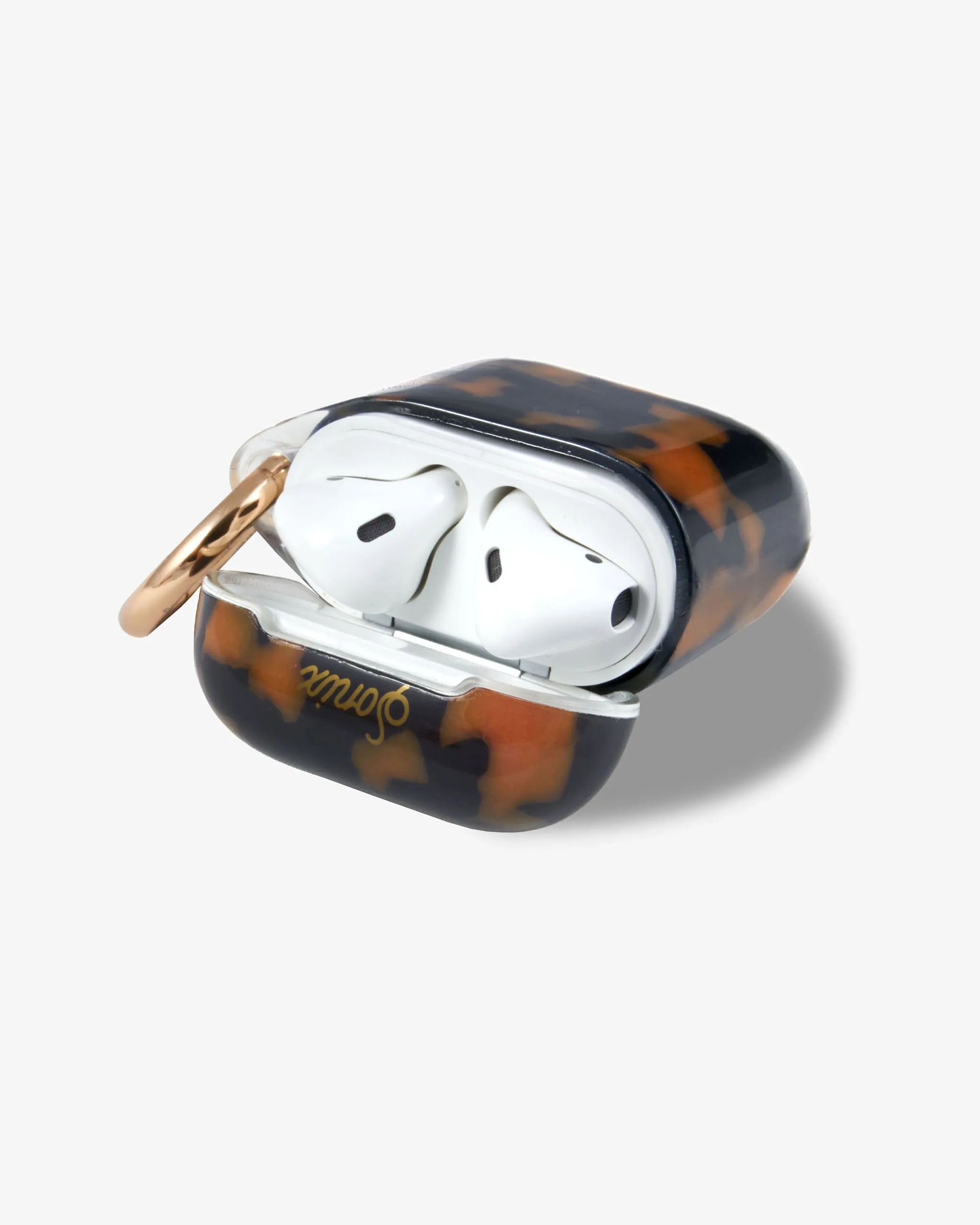 Brown Tort AirPods Case Glossy Pattern