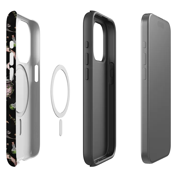 Lightweight Grip iPhone MagSafe Tough Case - Woodland Witch Black