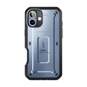 Minimal Shield Texture iPhone 16 6.1 inch Unicorn Beetle PRO Rugged Case-Metallic Blue