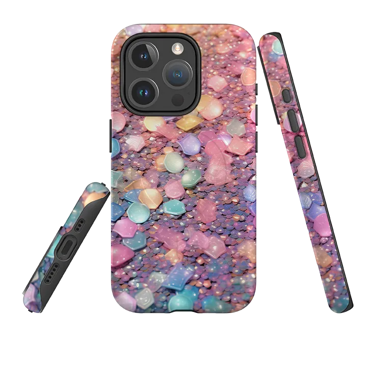 iPhone MagSafe Tough Case - Space Pebbles (case does not glitter) Stylish frame Frosted Finish