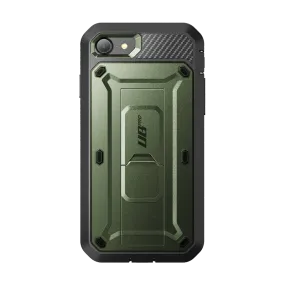 Hybrid Material iPhone SE Unicorn Beetle Pro Full-Body Case with Kickstand-Dark Green