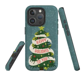 iPhone MagSafe Tough Case - Happy Holidays By Abby Jacobs Textured Grip Comfort Shape