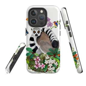 Classic Texture iPhone MagSafe Tough Case - Madagascar Lemur By Bex Parkin