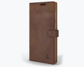 Soft Cushion Flexible Pattern Texture Samsung Galaxy A12 - Vintage Leather Wallet Phone Case