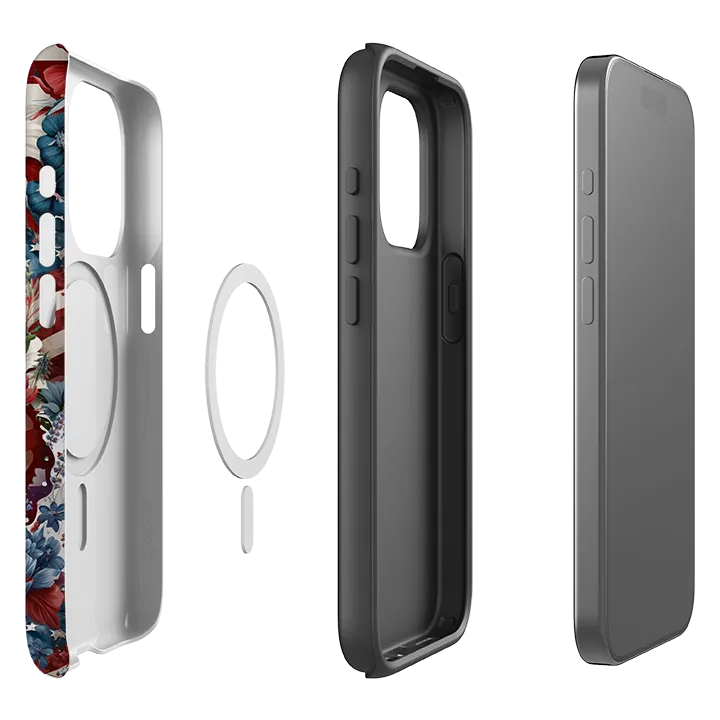 Practical Look Modern Pattern Layer iPhone MagSafe Tough Case -  US Floral I