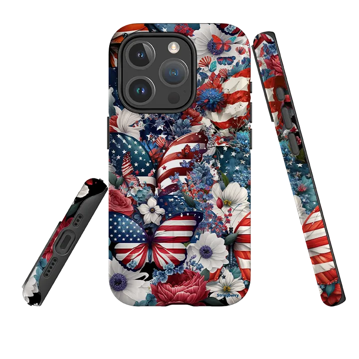 Protective Gear Clear Frame iPhone MagSafe Tough Case -  US Floral I