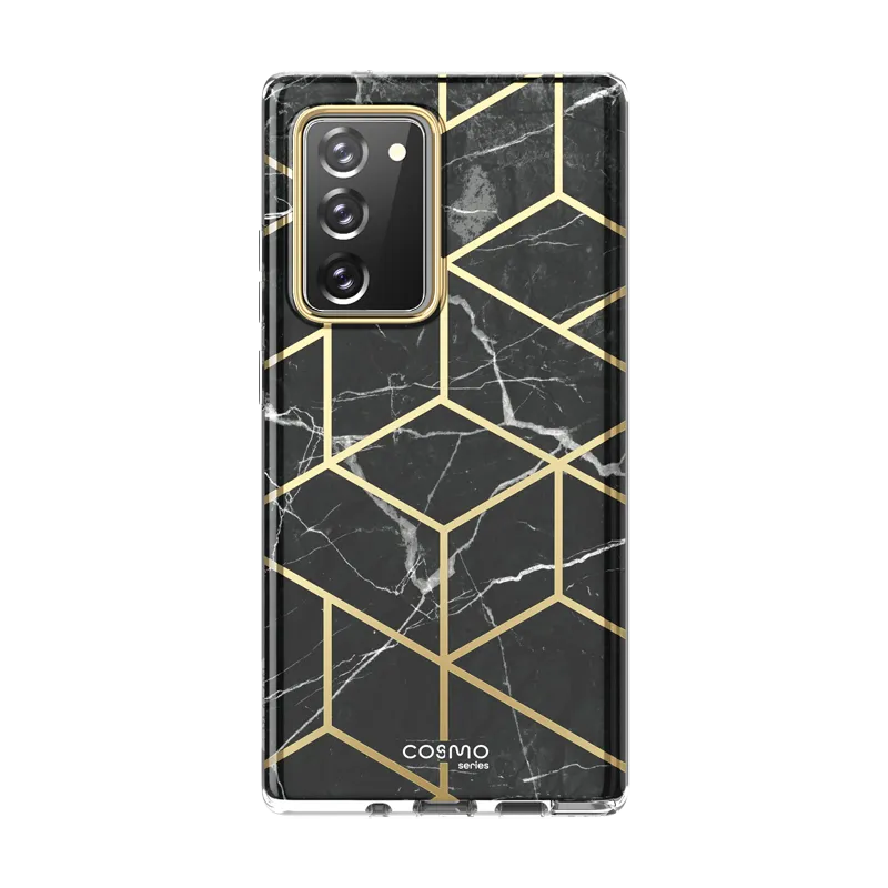 Soft Detail Rugged Feel Galaxy Note20 Cosmo Case - Marble Black