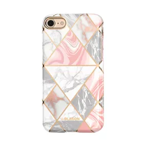 Flexible Detail Design Travel Ready iPhone 8 | 7 Cosmo Lite Case-Marble Pink