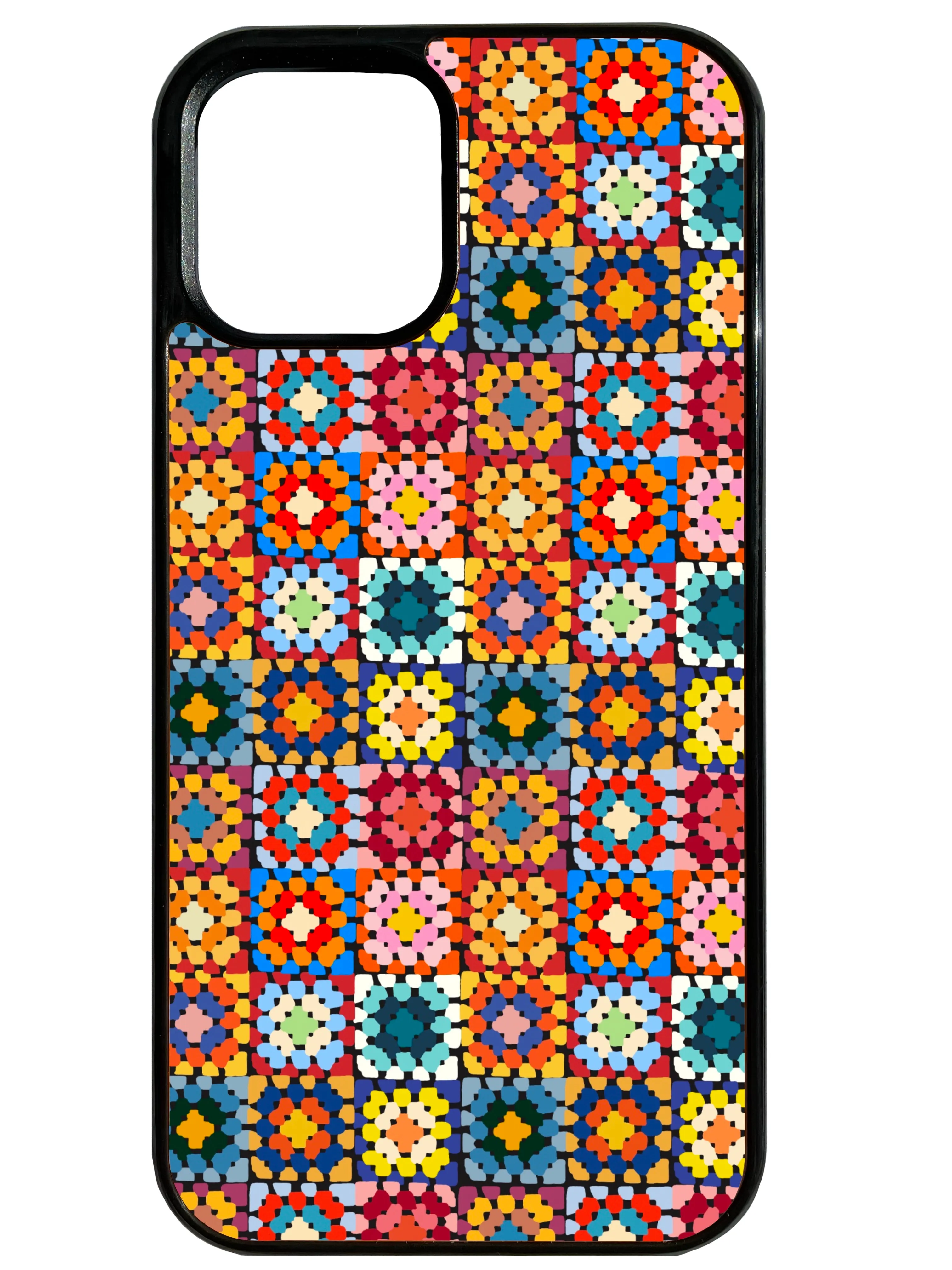 Flexible Detail Design Grip Layer Granny Squares Phone Case