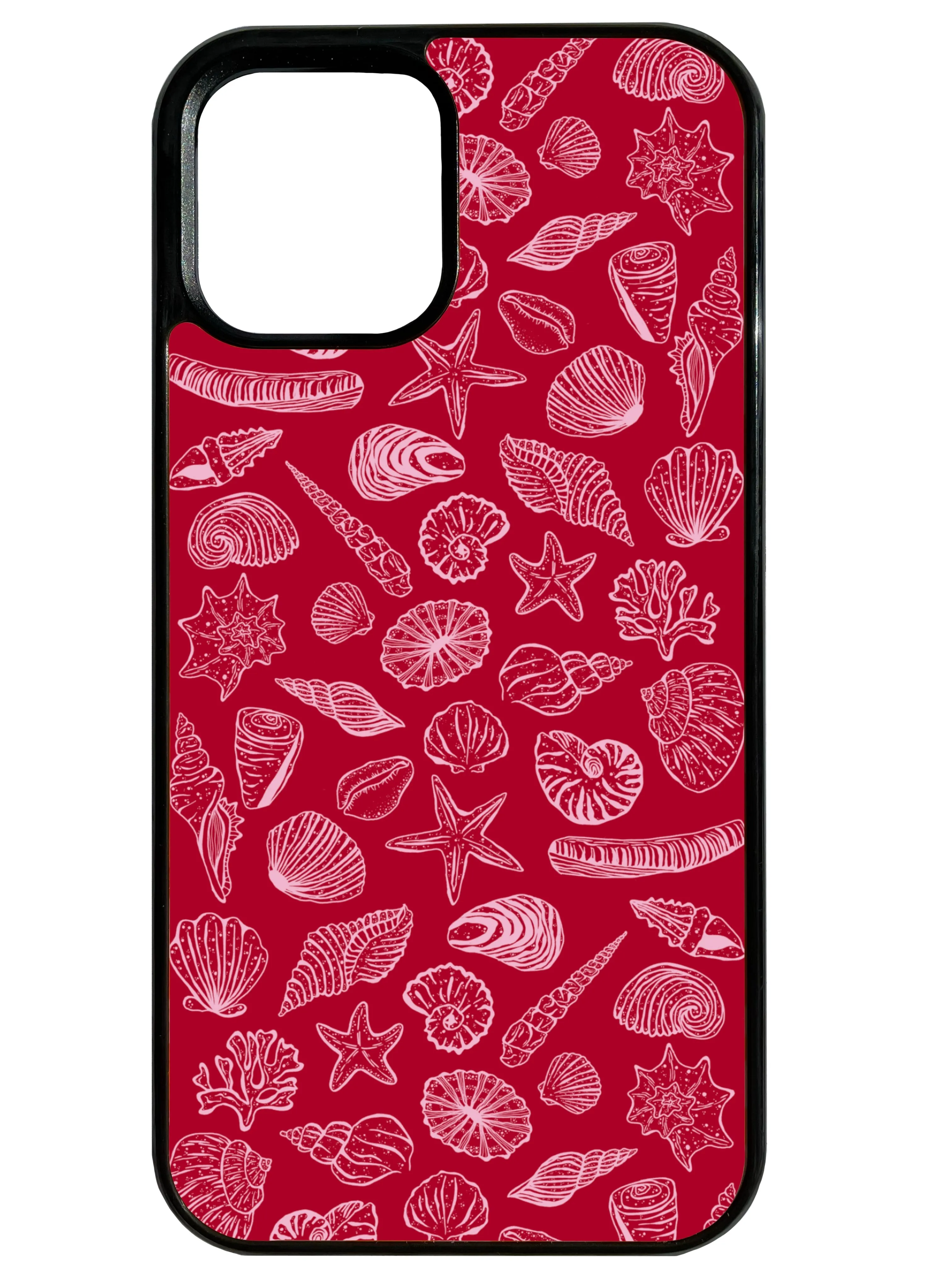 SeaShells in Red Phone Case Waterproof Design