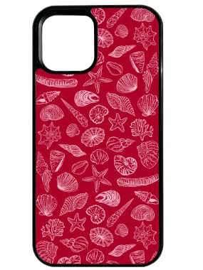 SeaShells in Red Phone Case Waterproof Design