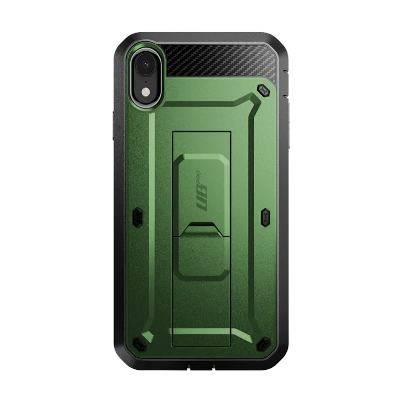 Ultra light Strong Corners iPhone XR Unicorn Beetle Pro Full-Body Holster Case-Dark Green