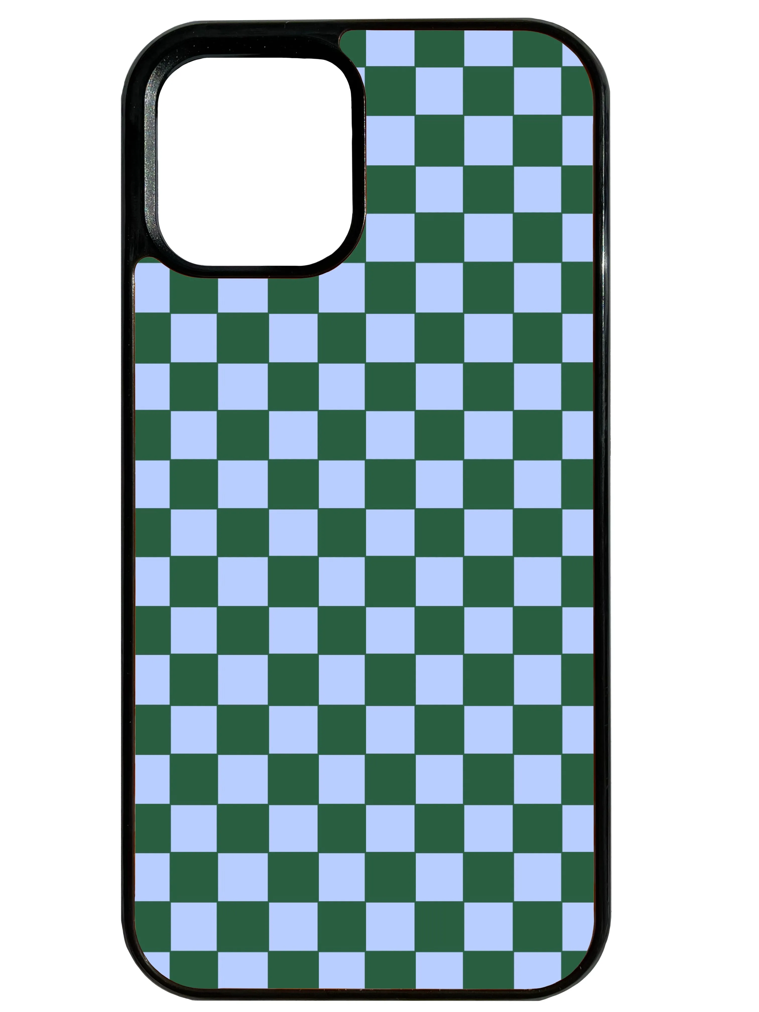 Chequer in Blue & Dark Green Phone Case Smooth Grip Layer