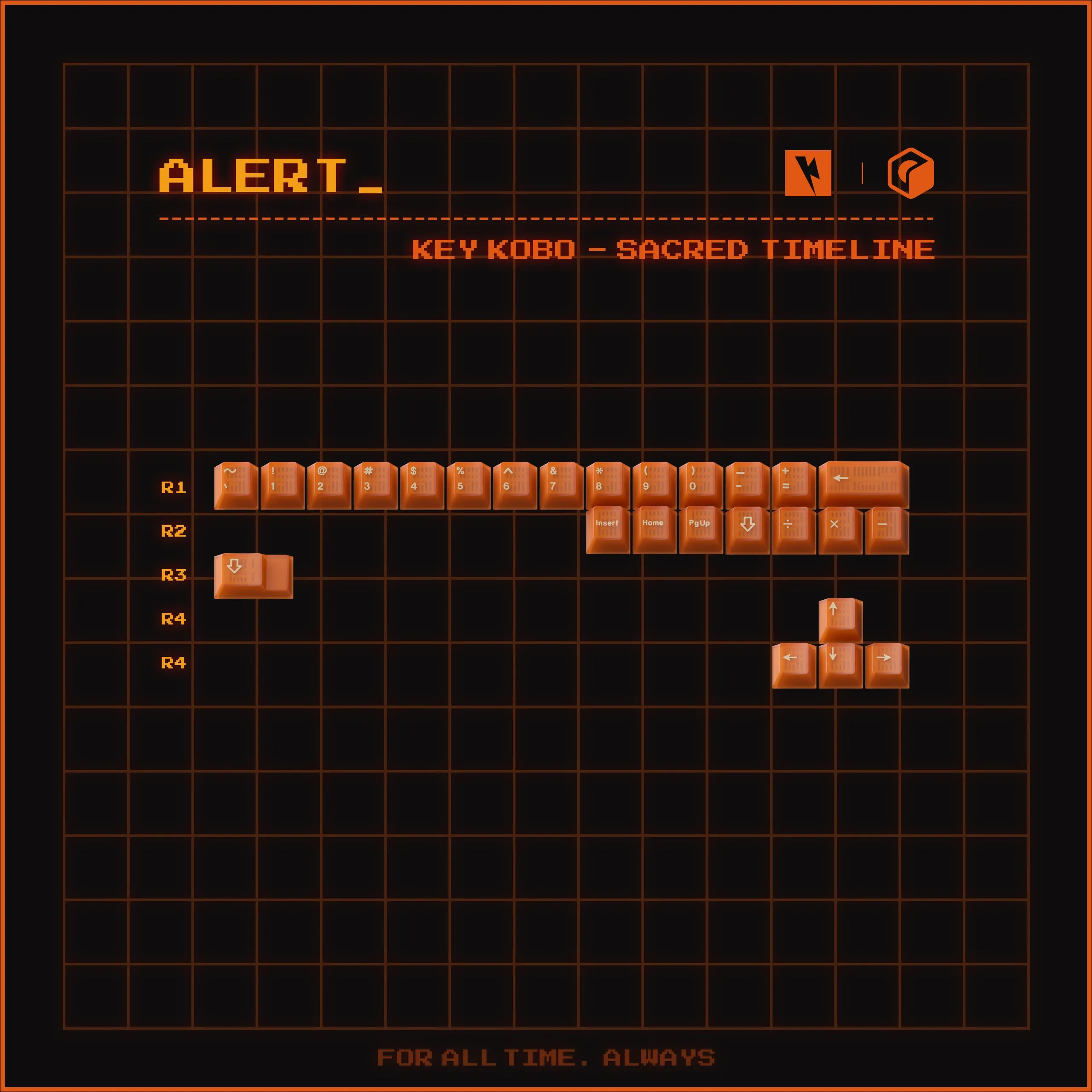 KEYKOBO SACRED TIMELINE ABS DOUBLE-SHOT KEYCAP SET Multi-Layer Macro