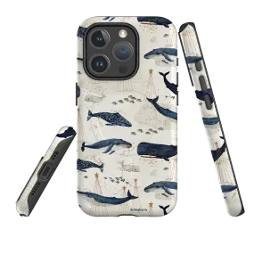 iPhone MagSafe Tough Case - Christmas Whale III By Katherine Quinn Clear Pattern Grip Assist