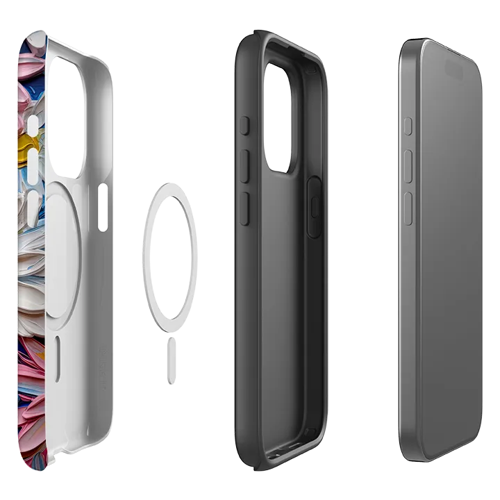 iPhone MagSafe Tough Case - Pink Daisies II Smooth Edge Design