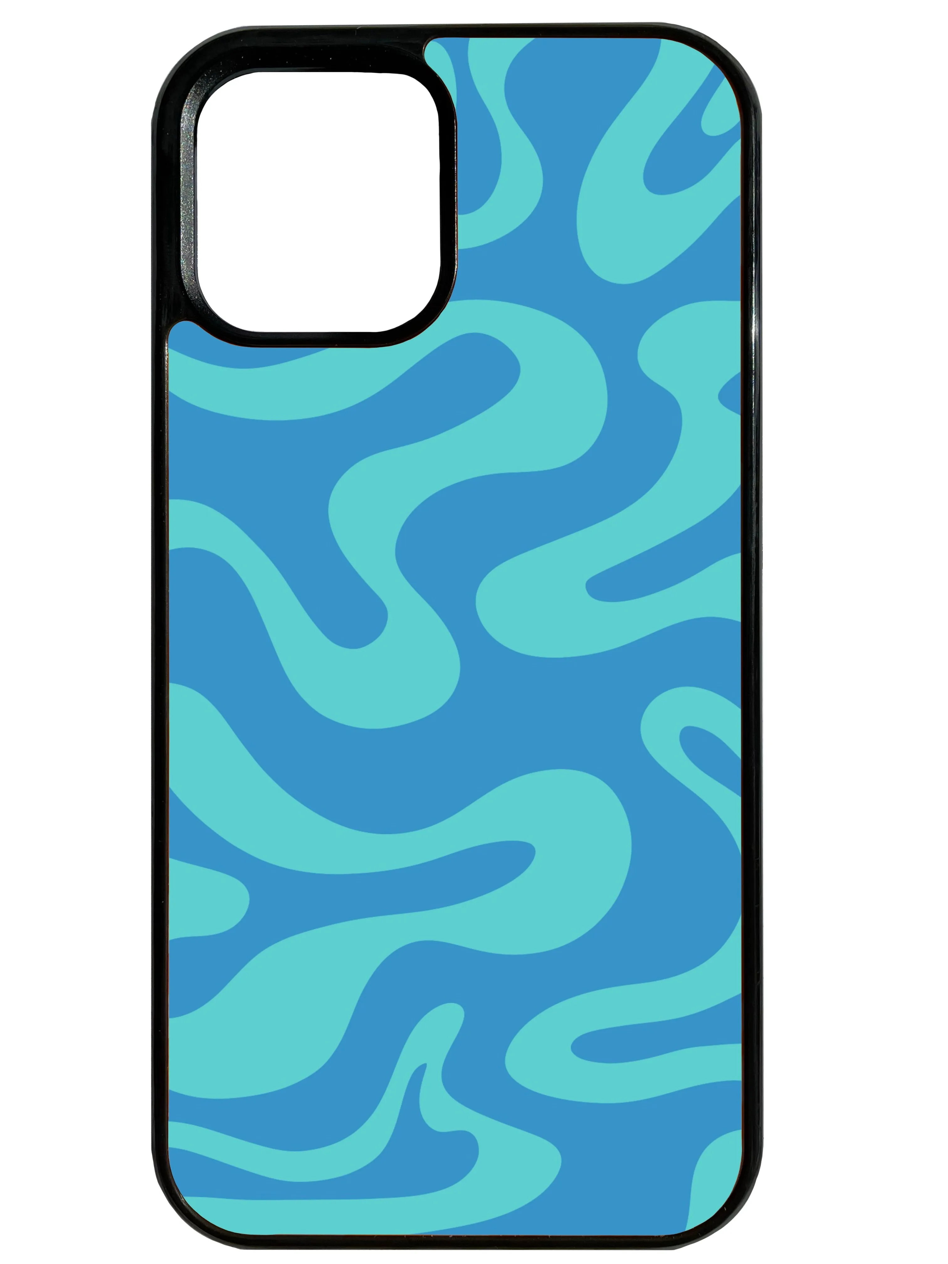 Liquid Swirl in Blue and Green Phone Case Wireless charging