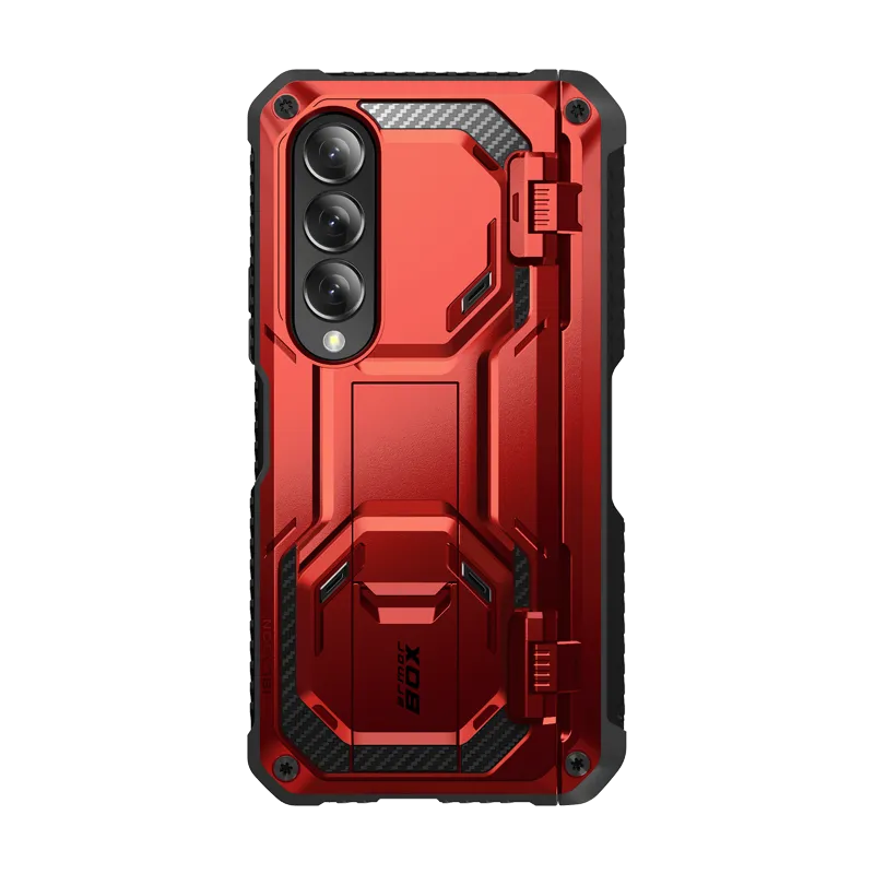 Smooth Edges Galaxy Z Fold4 Armorbox - Metallic Red