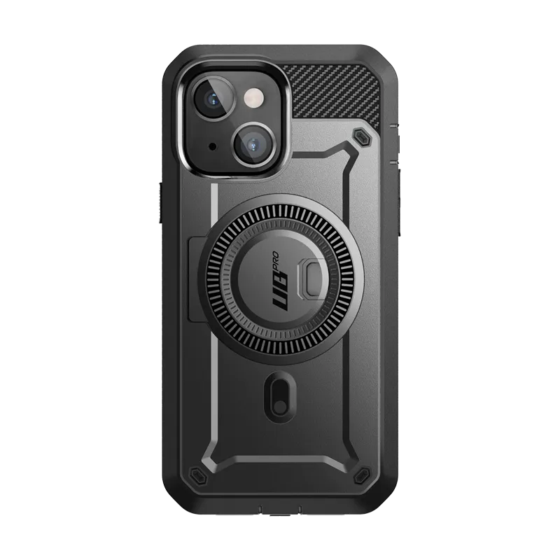 Premium Pattern Design iPhone 15 6.1 inch Unicorn Beetle PRO MAG Rugged Case-Black