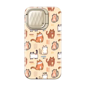 iPhone 15 Pro Max Cosmo Mag Case - Cats Stylish Finish Texture
