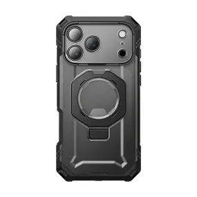 Smooth Pattern UB GRIP PRO Series iPhone 17 Pro MagSafe Phone Case with HD Tempered Glass - Black