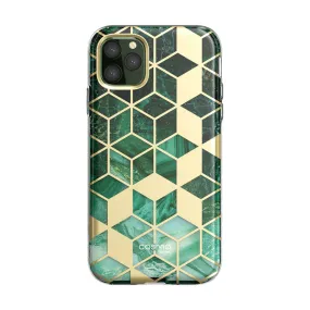 iPhone 11 Pro Cosmo Case-Marble Green Polished Surface