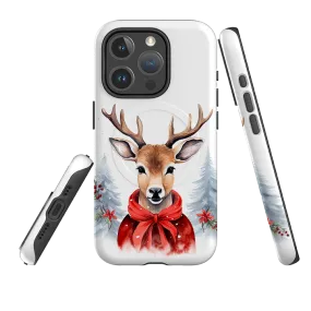 iPhone MagSafe Tough Case -  Deer Winter Hybrid Texture Design