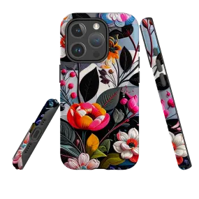 Hybrid Touch Compact Design iPhone MagSafe Tough Case - Summer Florals