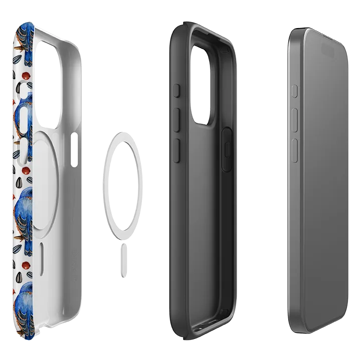 Youth Style Frosted Finish iPhone MagSafe Tough Case -  Bluebirds II