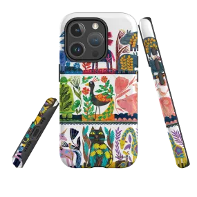 iPhone MagSafe Tough Case - Folk Colour By Tracey English Premium Detail