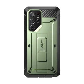 Galaxy S22 Ultra Unicorn Beetle PRO Rugged Case-Dark Green Soft Finish Modern Pattern Layer