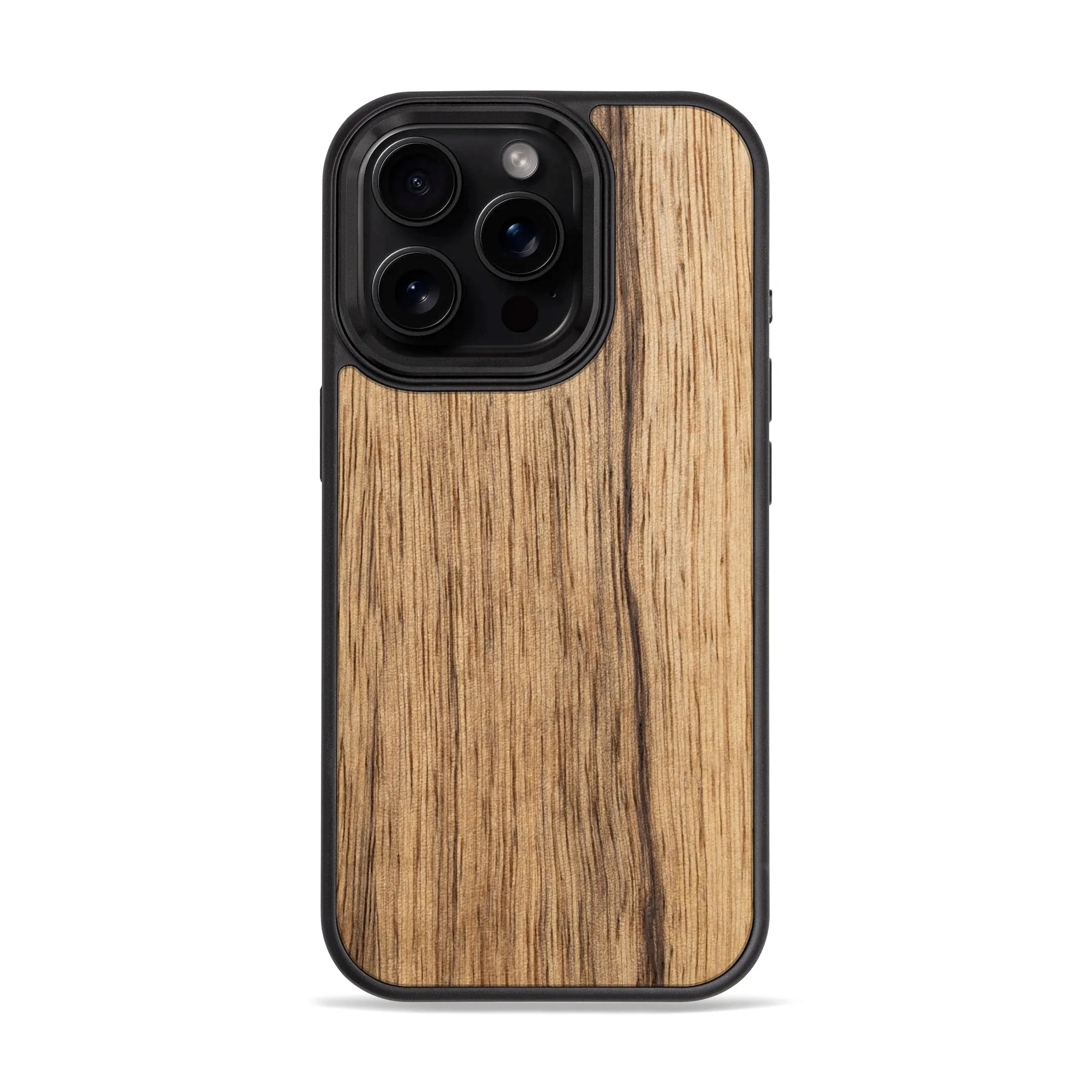 iPhone 15 Pro Slim Wood Case Soft Material Grip Safe