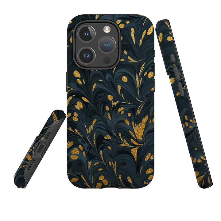 Modern Layer Non Slip iPhone MagSafe Tough Case - Stormy Leaves