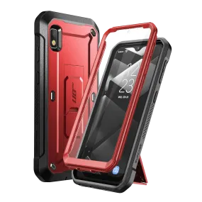 Galaxy A10e Unicorn Beetle Pro Rugged Holster Case-Metallic Red Clear Protection