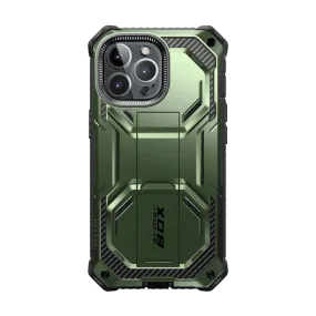 Compact Shape Smooth Protection iPhone 14 Pro Armorbox Case- Dark Green