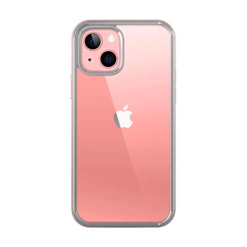 Soft Design Wireless Compatible iPhone 13 6.1 inch Unicorn Beetle Edge Clear Bumper Case-Peach