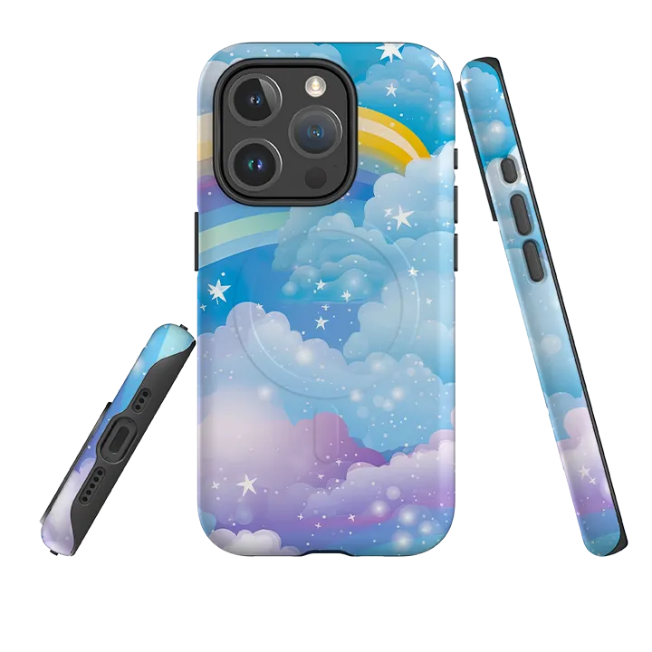 iPhone MagSafe Tough Case - Distant Rainbow II Metal Texture Clear Protection