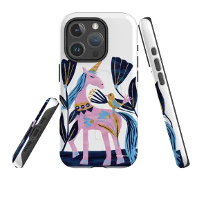 iPhone MagSafe Tough Case - Lilac Unicorn By Tracey English Hand Friendly