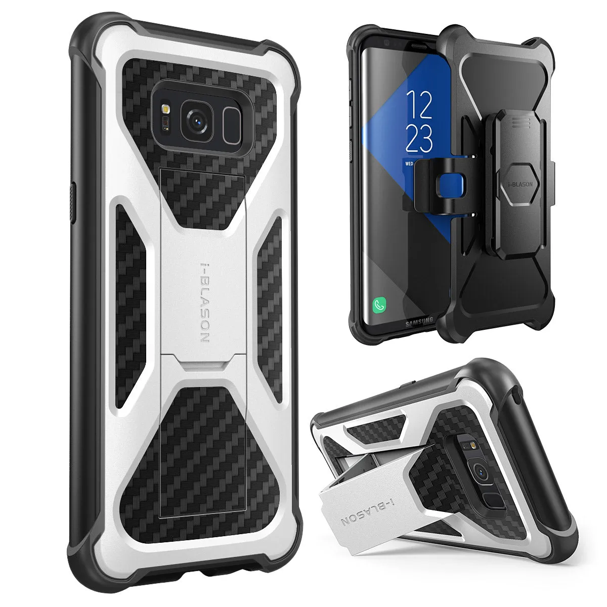 Galaxy S8 Transformer Case - White Elegant Surface