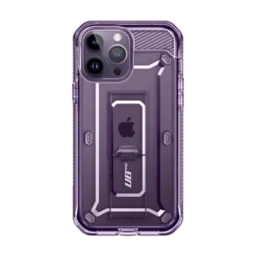 Hybrid Grip Finish Polished Surface Texture iPhone 14 Pro Max 6.7 inch Unicorn Beetle PRO Rugged Case-Purple Fog