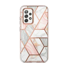 Galaxy A52 Cosmo Case - Marble Pink Premium Surface Texture Protective Fit