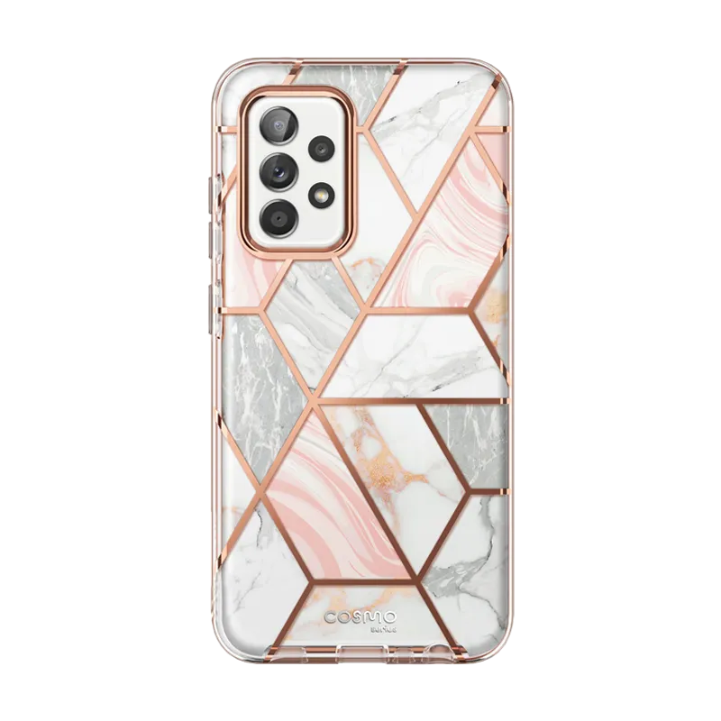 Galaxy A52 Cosmo Case - Marble Pink Premium Surface Texture Protective Fit