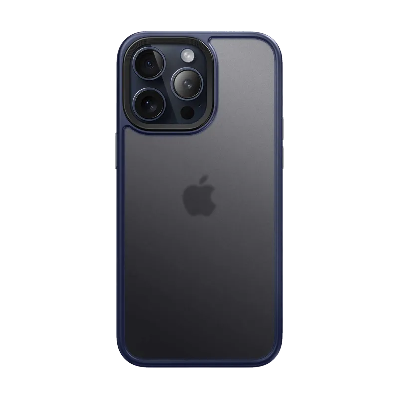 Sleek Detail iPhone 15 Pro Max 6.7 inch Unicorn Beetle Style Slim Clear Case-Blue