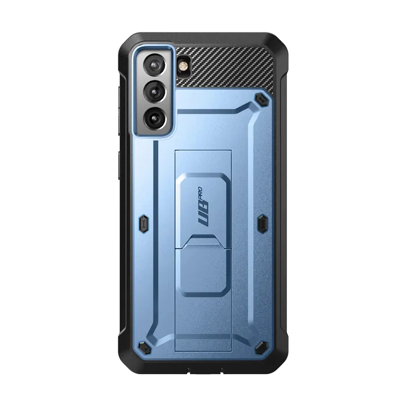Luxury Finish Texture Comfort Pattern Galaxy S21 FE Unicorn Beetle PRO Rugged Case-Metallic Blue